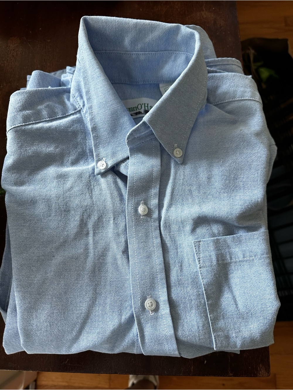 Light Blue Button-Down Oxford Shirt - Set of 3 - Youth 14 - Long Sleeve